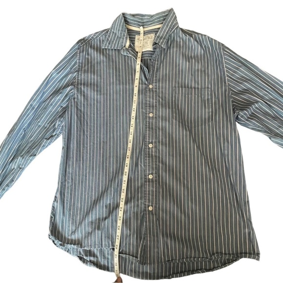 Aeropostale Blue Striped Button Shirt Size X-Large - Picture 5 of 9